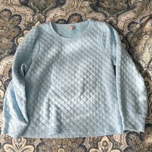 J.Crew light blue medium quilted sweatshirt
